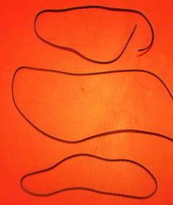 The three belts used on the Huxley