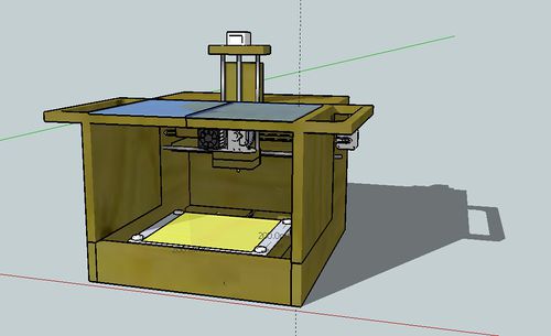 The glass door folded up