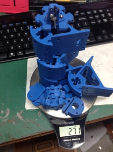 This set of parts weighed in at 271g (without power supply brackets).